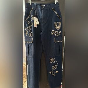 Johnny Was NWT Alex Cargo Jeans Size 29